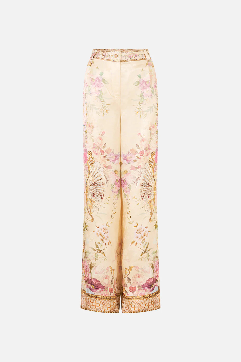 Wide Leg Waisted Pant - Adorned in aranjuez