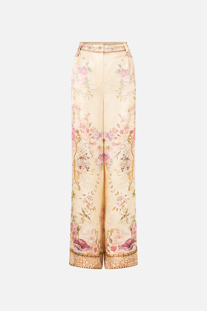 Wide Leg Waisted Pant - Adorned in aranjuez