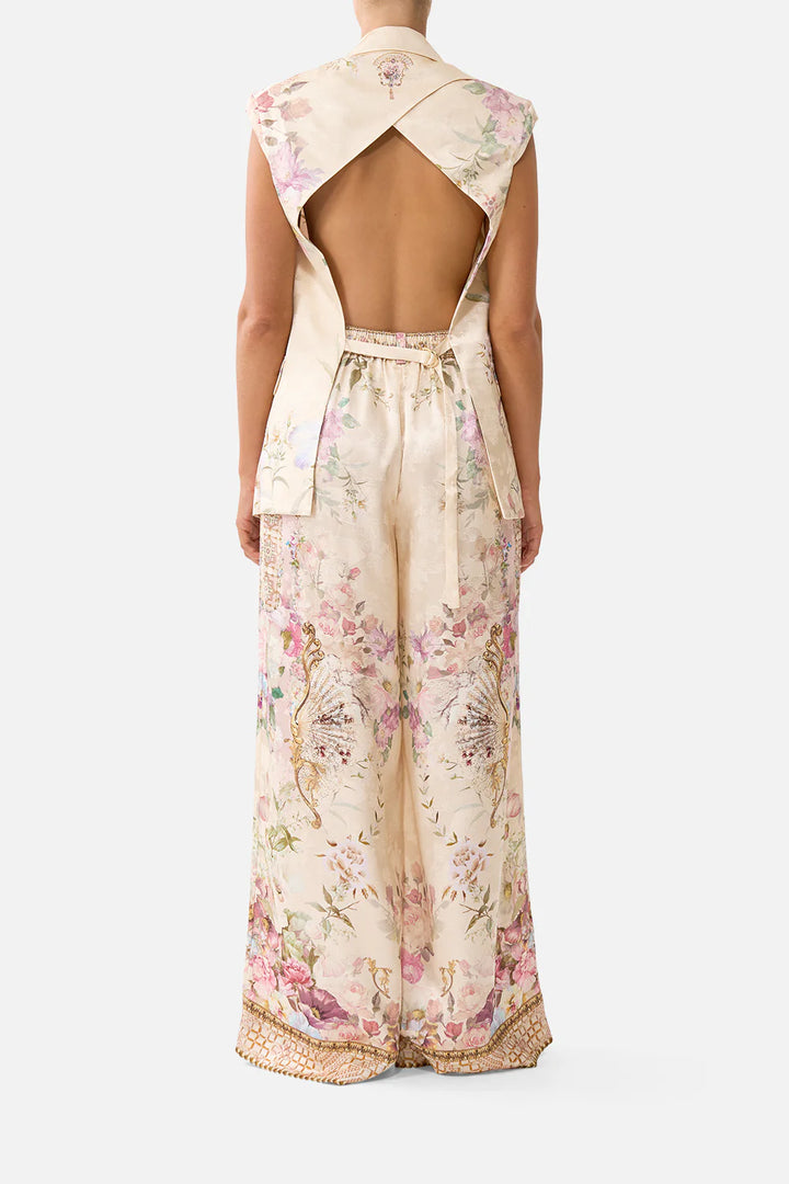 Wide Leg Waisted Pant - Adorned in aranjuez
