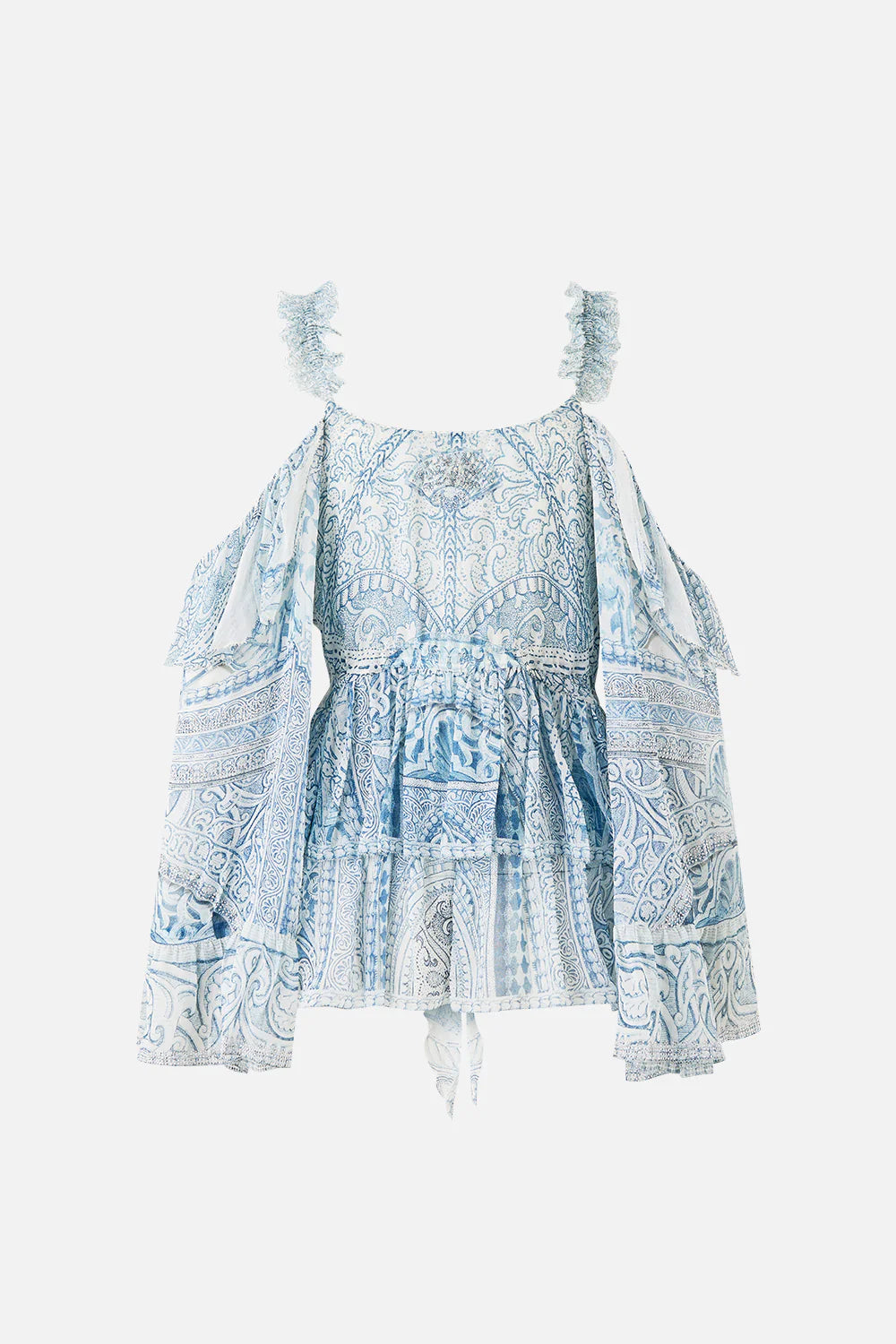 Cold Shoulder Ruffle Top - The Hum Of The Alhambra