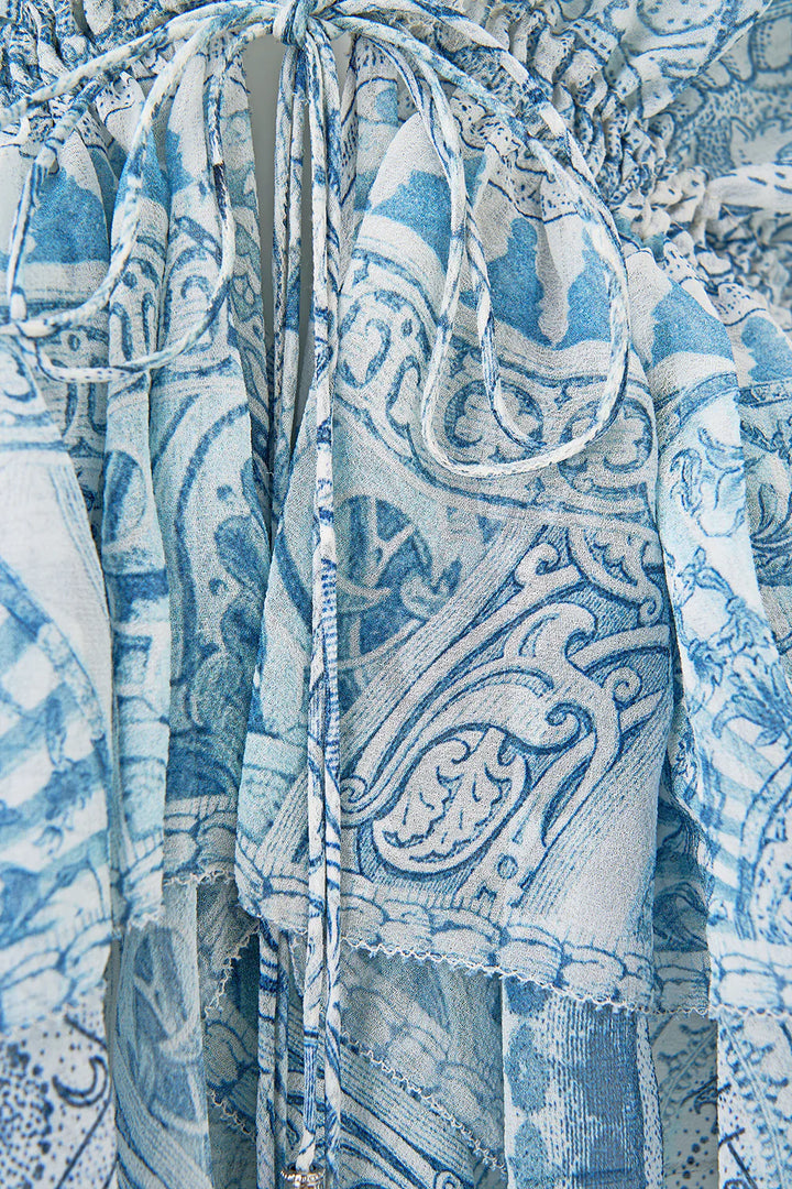 Cold Shoulder Ruffle Top - The Hum Of The Alhambra