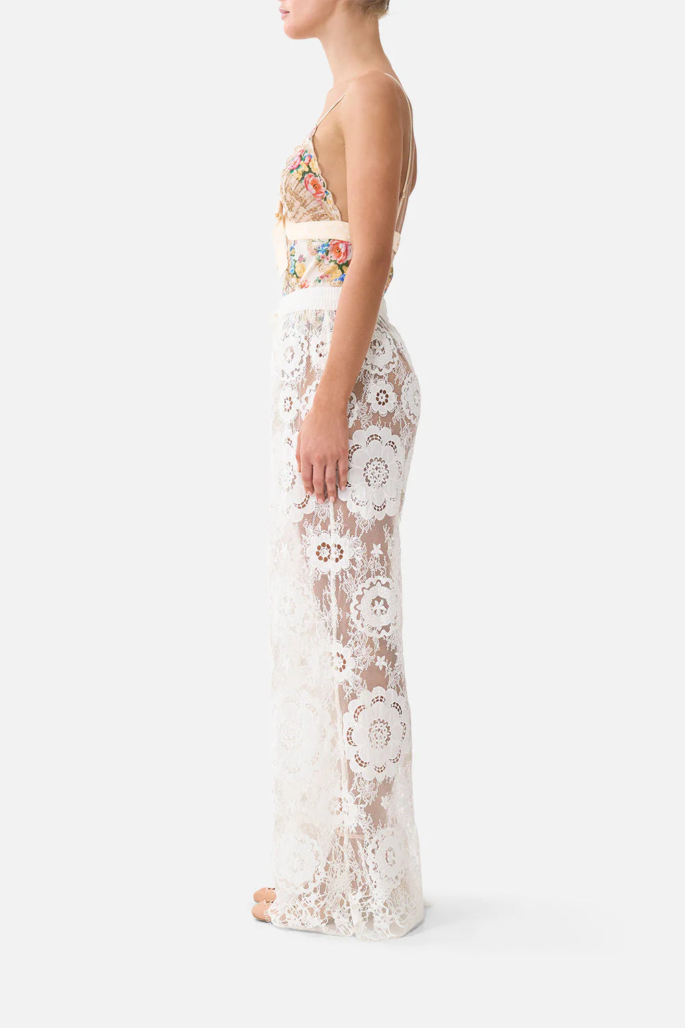 scalloped edge tri bodysuit with bow front - I left my heart in granada