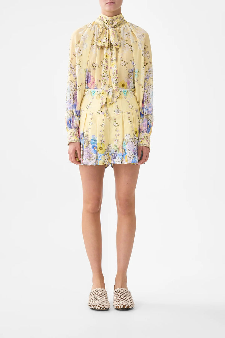 Detachable Pussy Bow Raglan Blouse