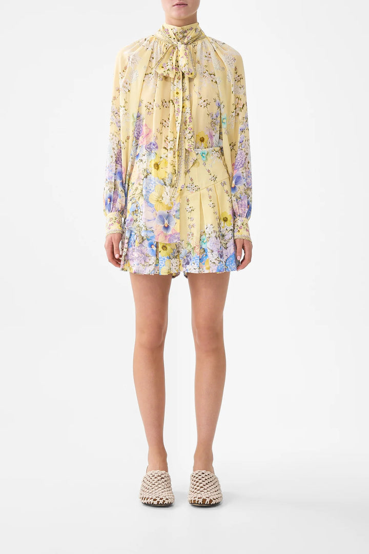 Detachable Pussy Bow Raglan Blouse