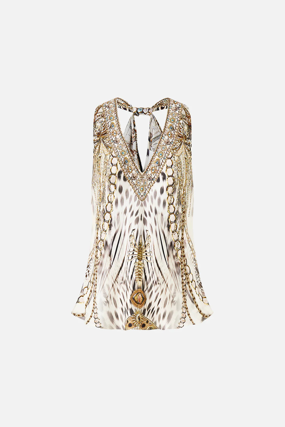 v-neck top with knot back - Lady lionheart