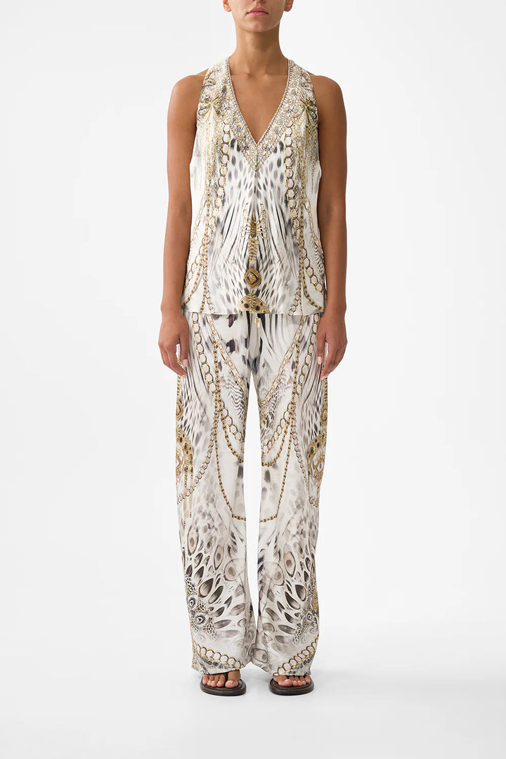 v-neck top with knot back - Lady lionheart