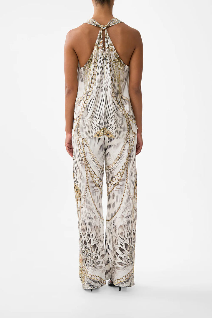 v-neck top with knot back - Lady lionheart