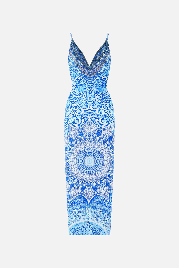 strappy dress with twist front - The bosphorous