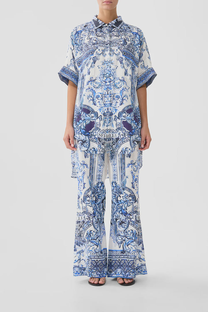 Oversized Pocket Tunic - A tiled Wonderland Atilwond