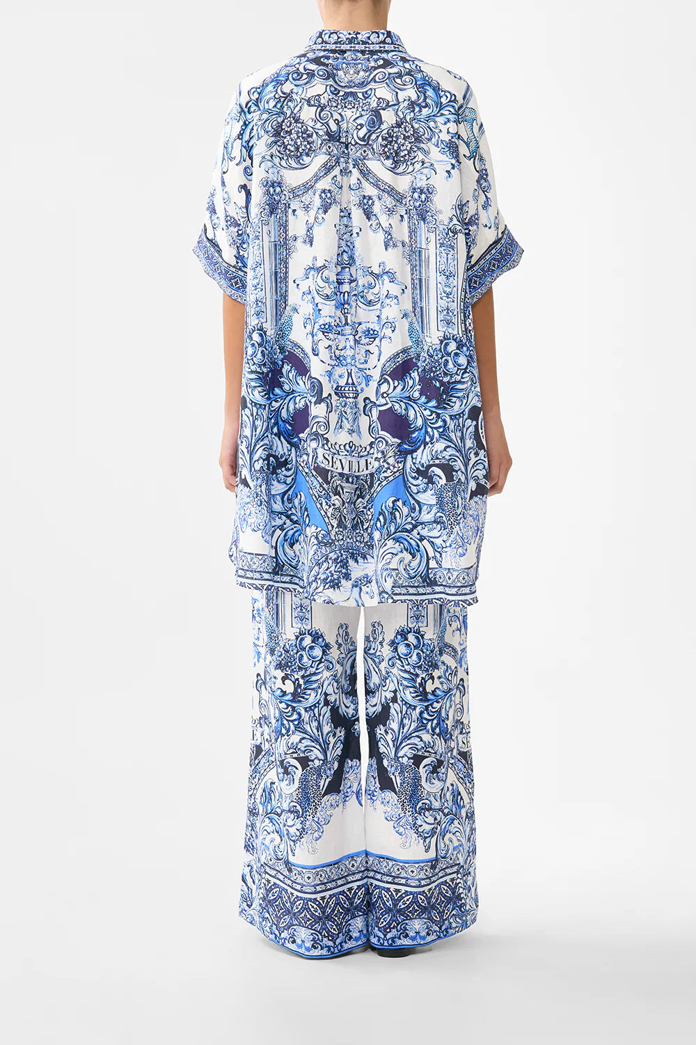 Oversized Pocket Tunic - A tiled Wonderland Atilwond