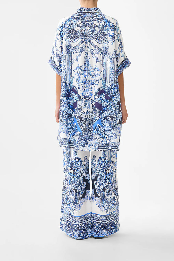 Oversized Pocket Tunic - A tiled Wonderland Atilwond