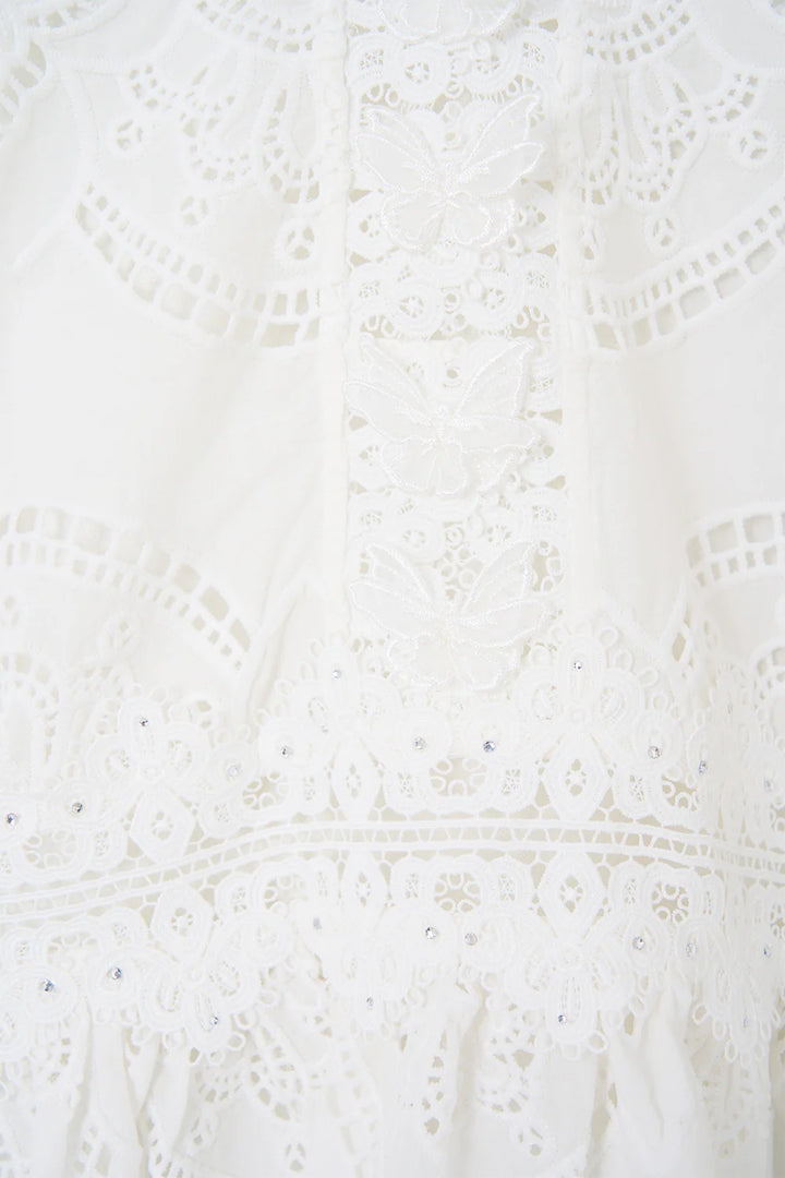 V Neck Relaxed Short Dress With Dropped Waist - A Titled Wonderland Atilwond