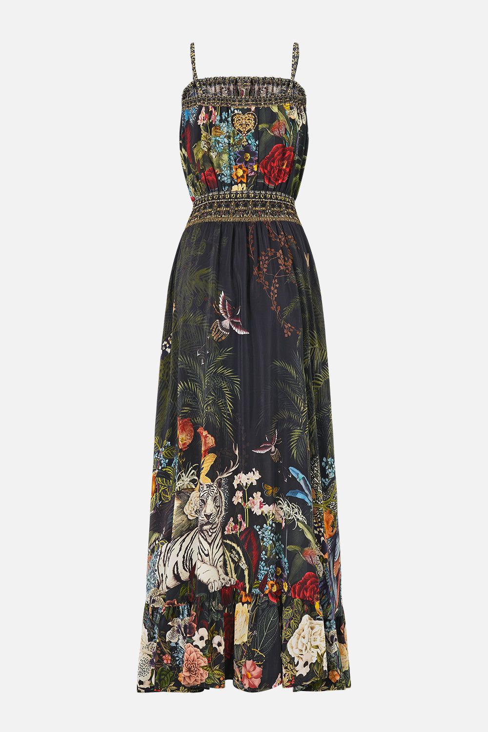 Shirred Waist Long Dress - Palace Zoology