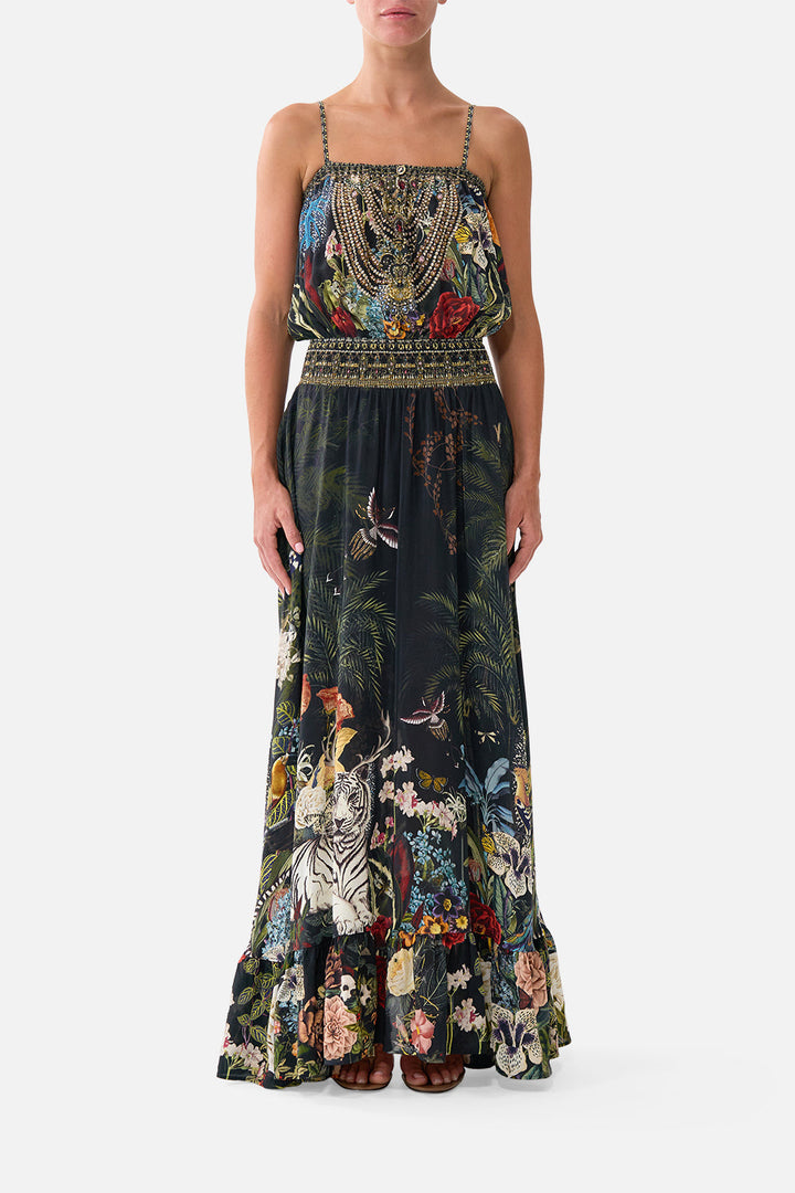 Shirred Waist Long Dress - Palace Zoology