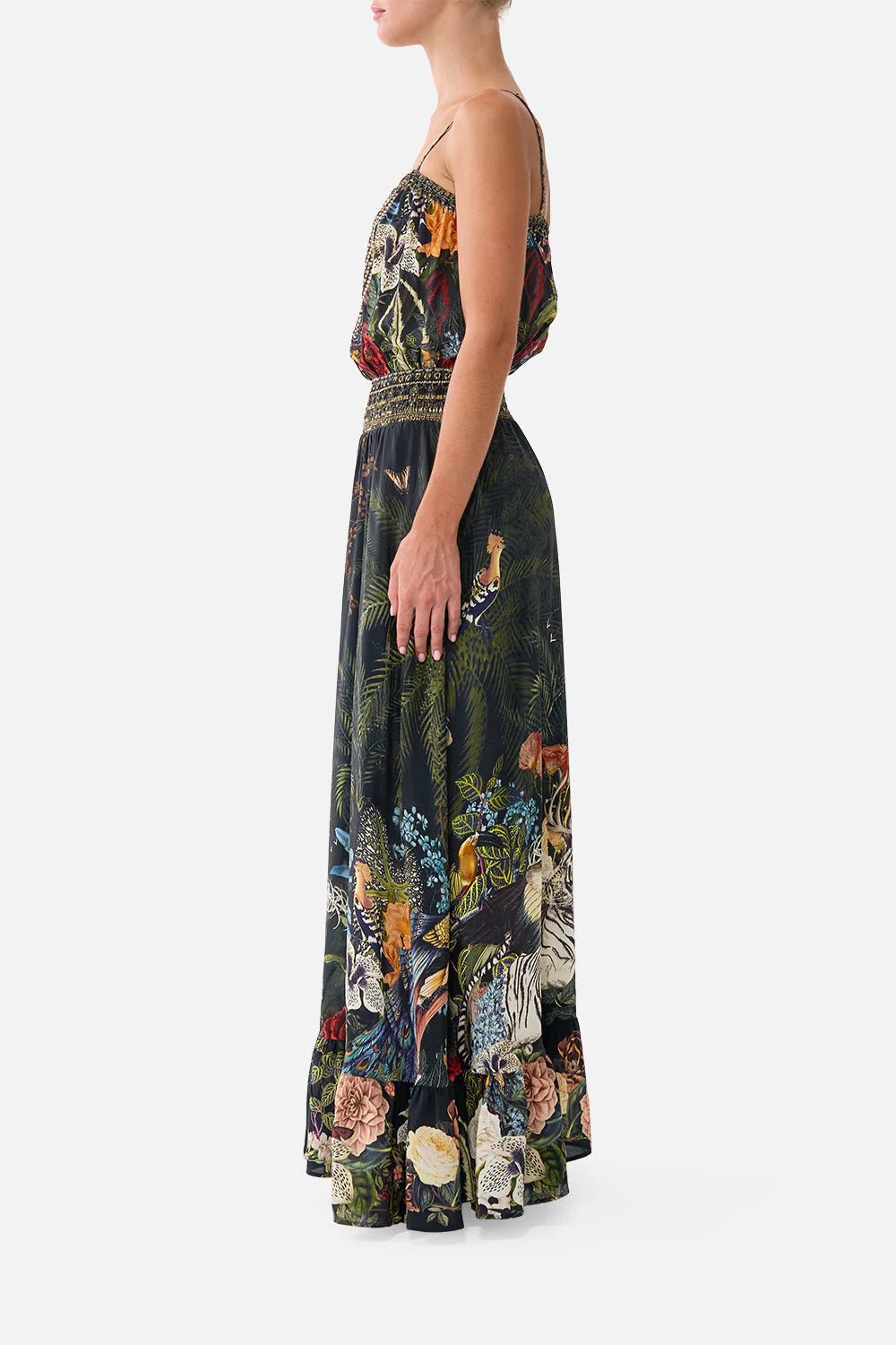 Shirred Waist Long Dress - Palace Zoology