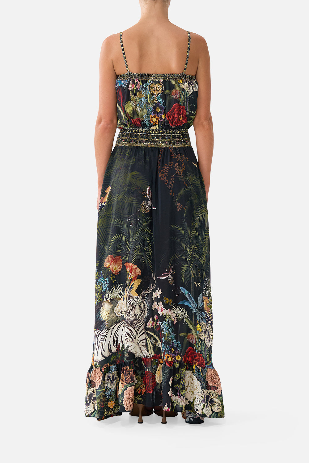 Shirred Waist Long Dress - Palace Zoology