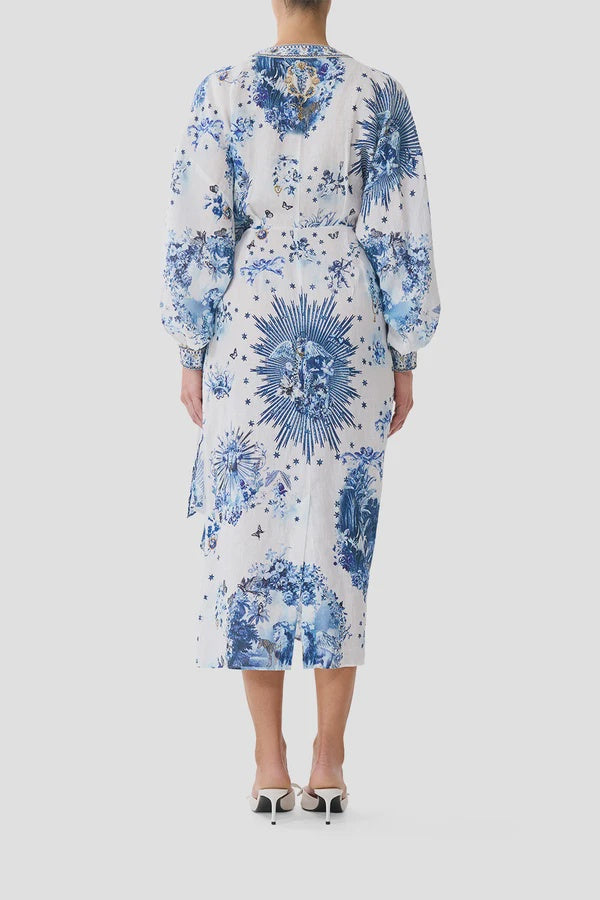 Wrap Midi Dress - The Porcelain Parlour