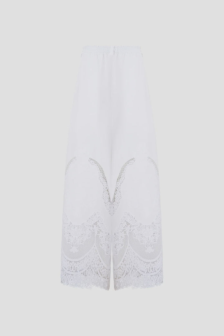 WIDE LEG WAISTED PANT - DANDELION SKIES