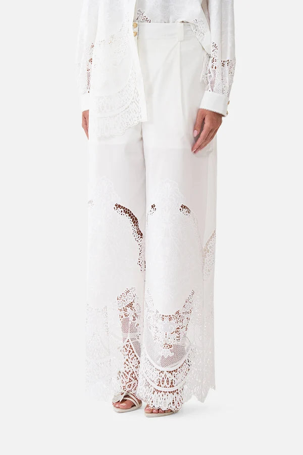 WIDE LEG WAISTED PANT - DANDELION SKIES