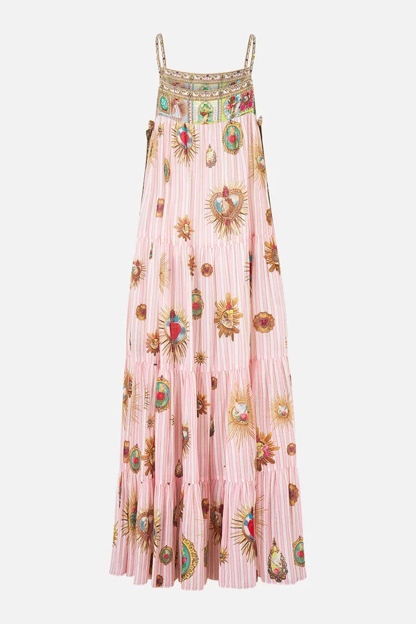 Long Tiered Dress With Bow Ties - Painted Prayers