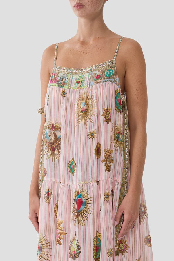 Long Tiered Dress With Bow Ties - Painted Prayers