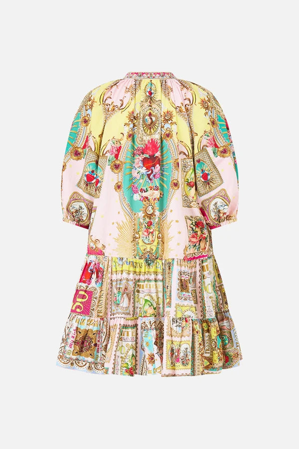 Puff Sleeve Shirt Dress - Painted Prayers