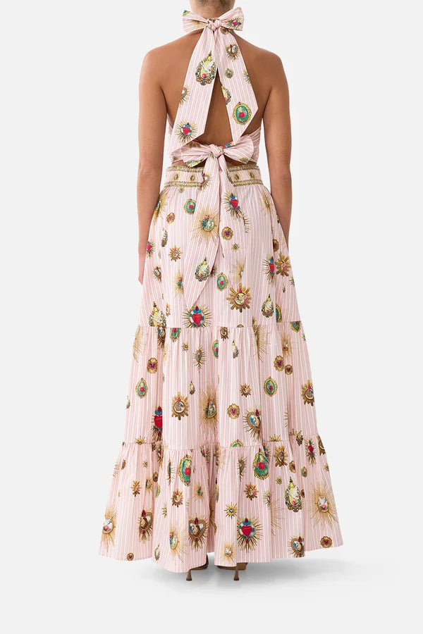 High Waisted Tiered Skirt - Painted Prayers