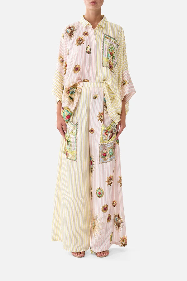 Wide Leg Trouser Wtih Front Pockets - Painted Prayers