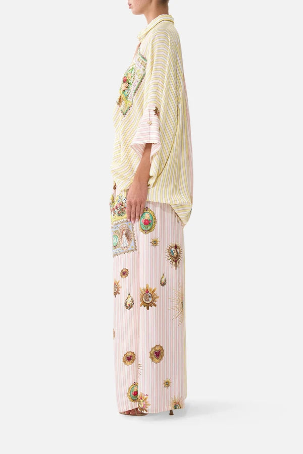 Wide Leg Trouser Wtih Front Pockets - Painted Prayers