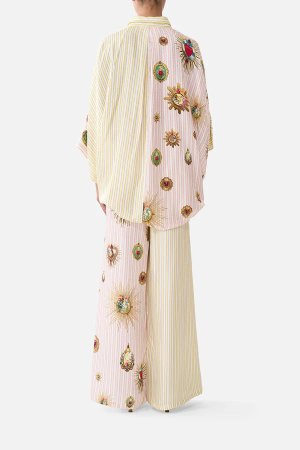 Wide Leg Trouser Wtih Front Pockets - Painted Prayers
