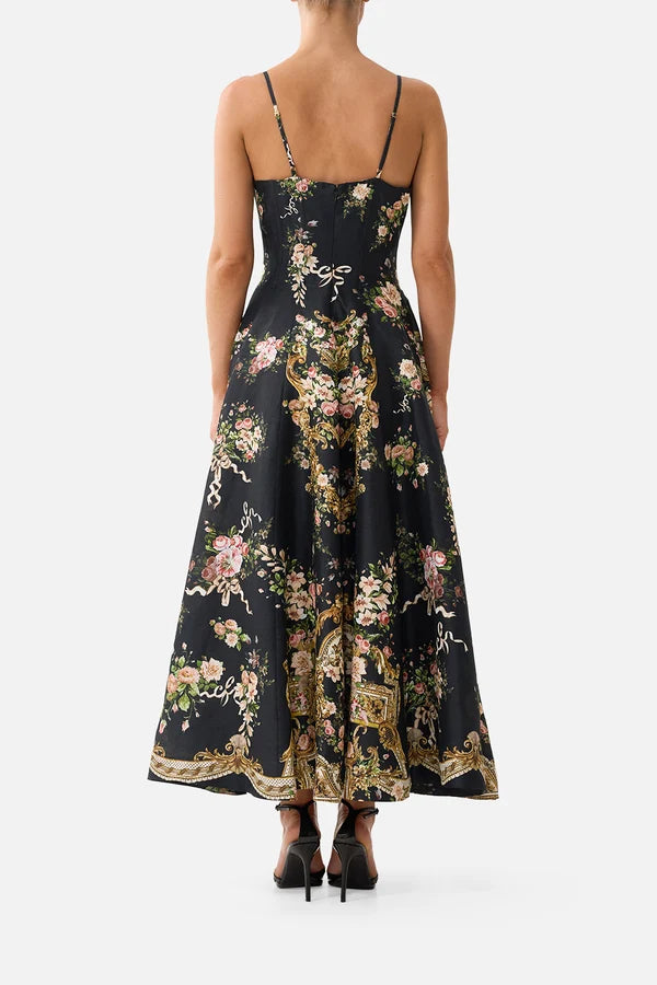 Corset Dress With Long Flared Skirt - Versailles Or Die