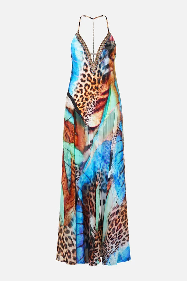 Hardware Detail Slip Dress - Butterfly Bohemia
