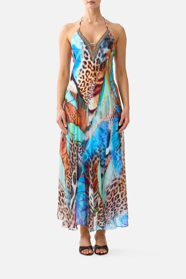Hardware Detail Slip Dress - Butterfly Bohemia