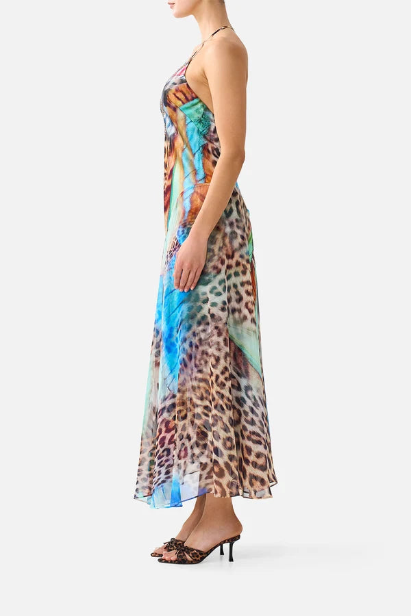 Hardware Detail Slip Dress - Butterfly Bohemia
