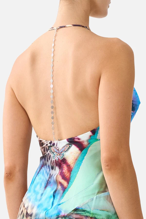 Hardware Detail Slip Dress - Butterfly Bohemia