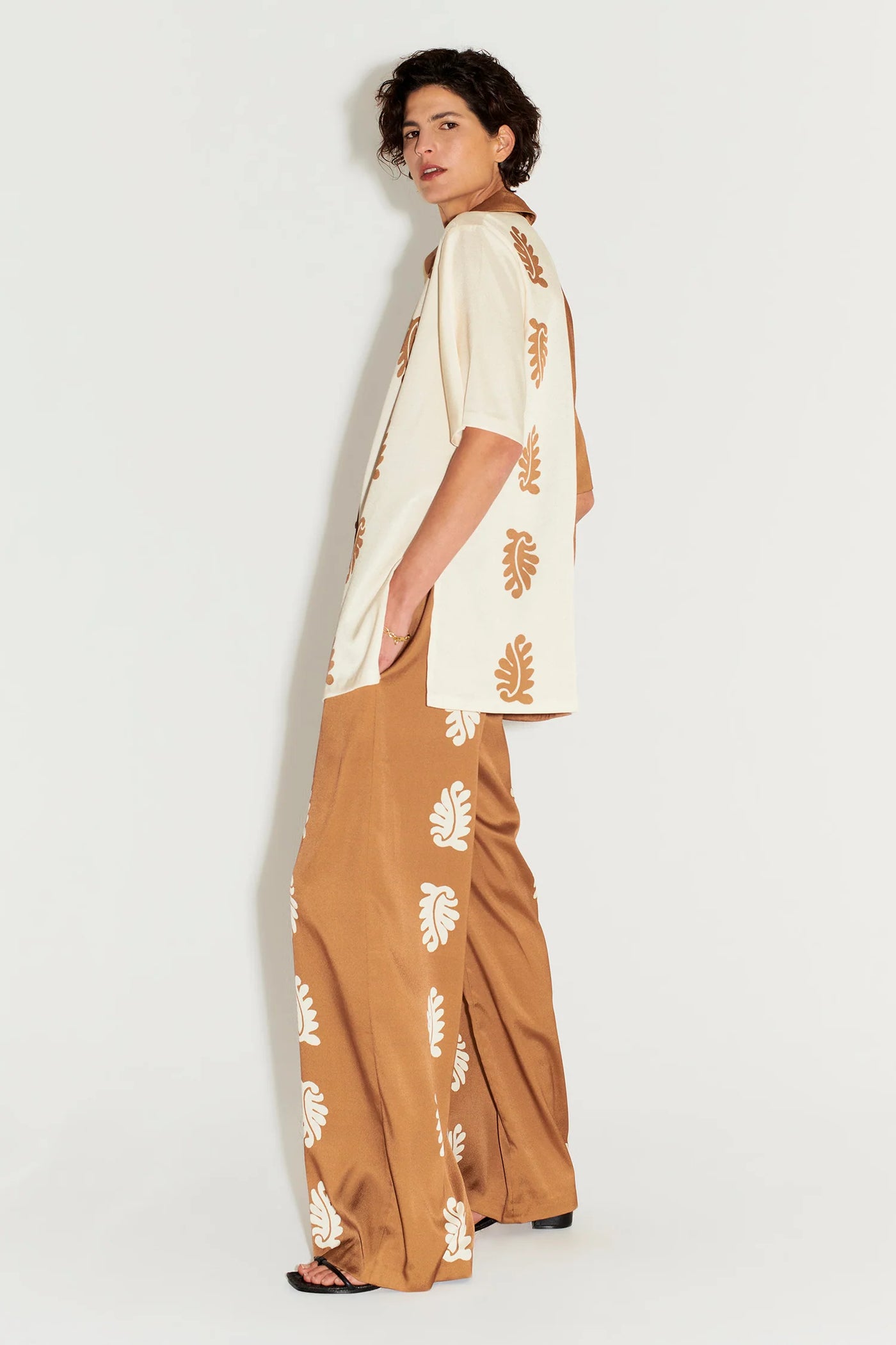 Bowden Relaxed Pant - Stencil Leaf