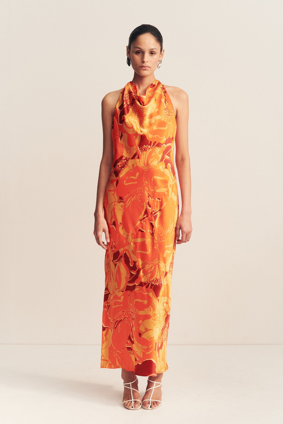 Chara Silk Tie Maxi Dress