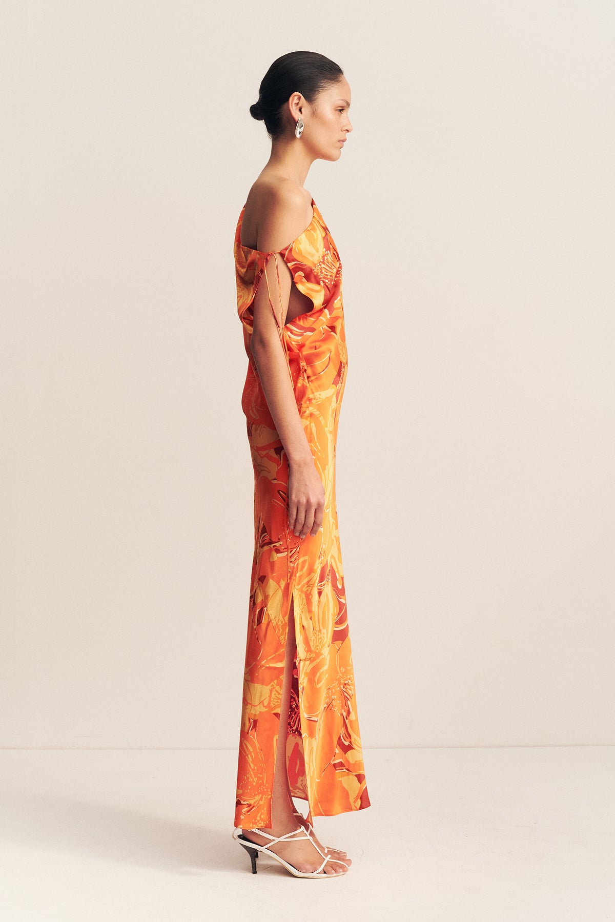 Chara Silk Tie Maxi Dress