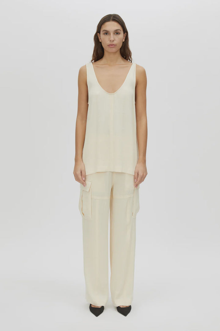 Allegro Satin Tank - Cream