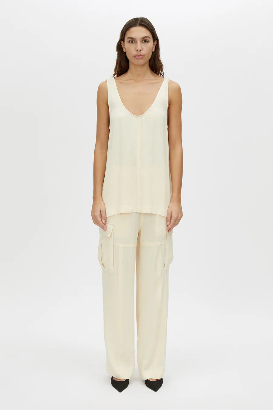 Allegro Satin Pant - Cream