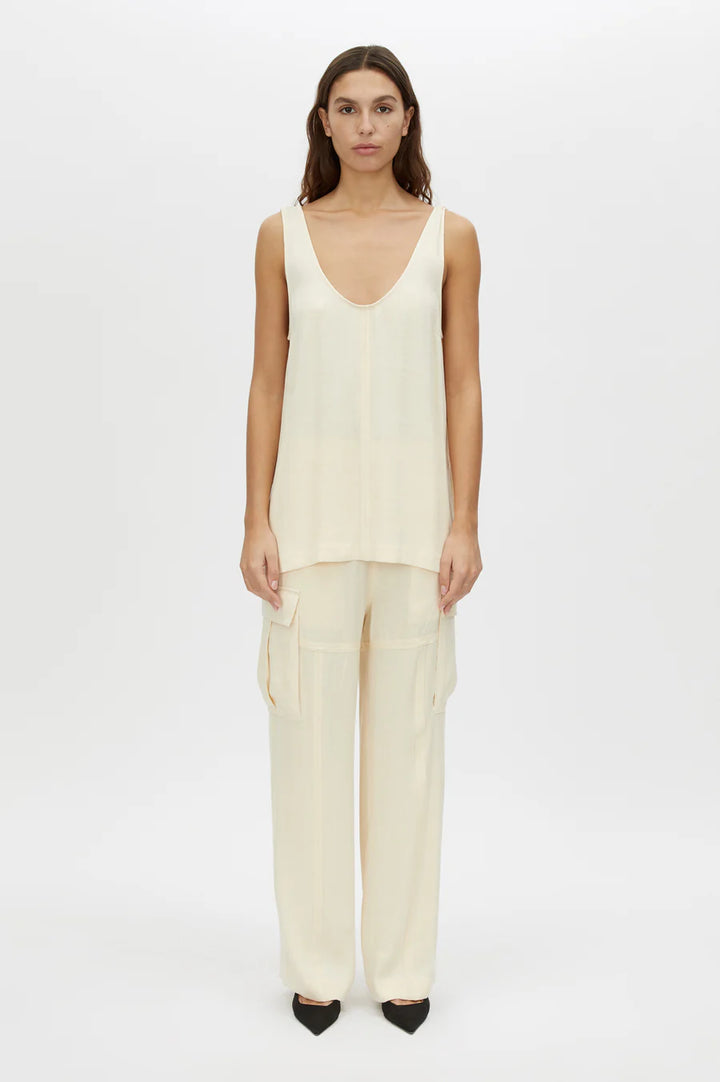 Allegro Satin Pant - Cream