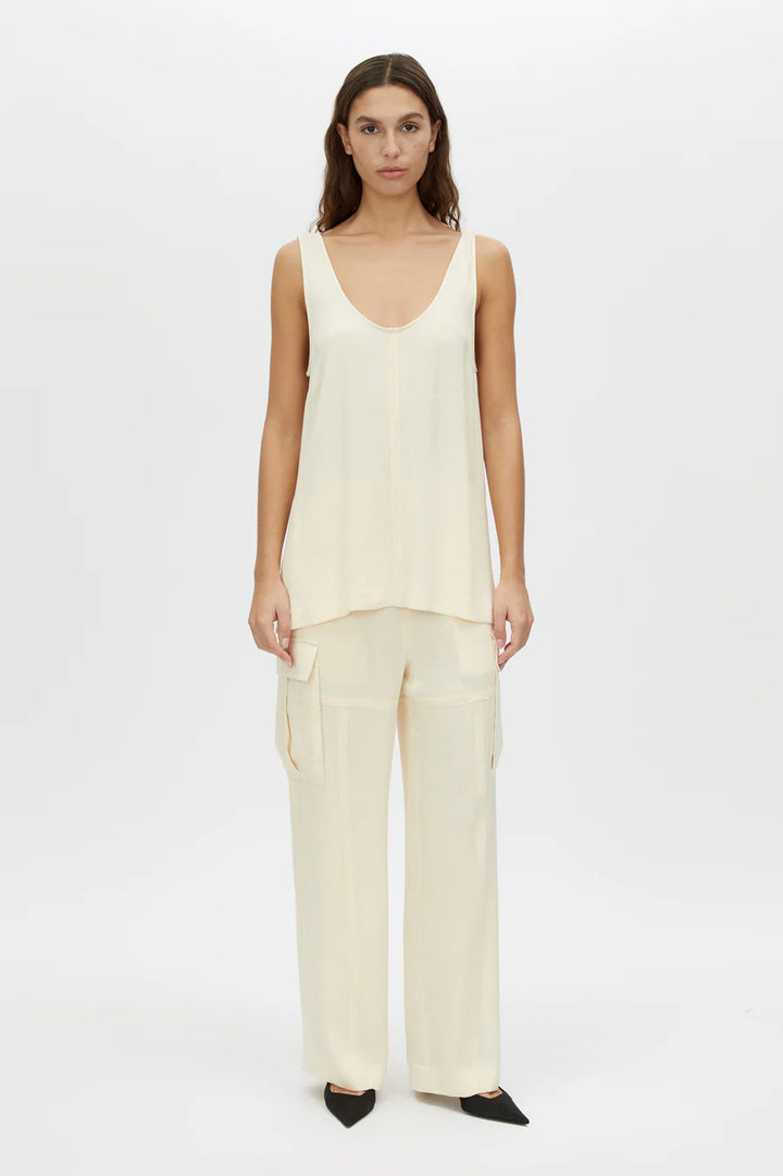 Allegro Satin Pant - Cream