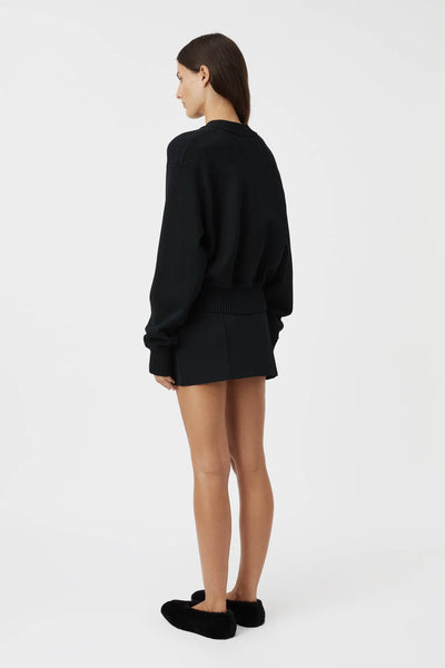 Amedeo Knit Mini Skirt - Black