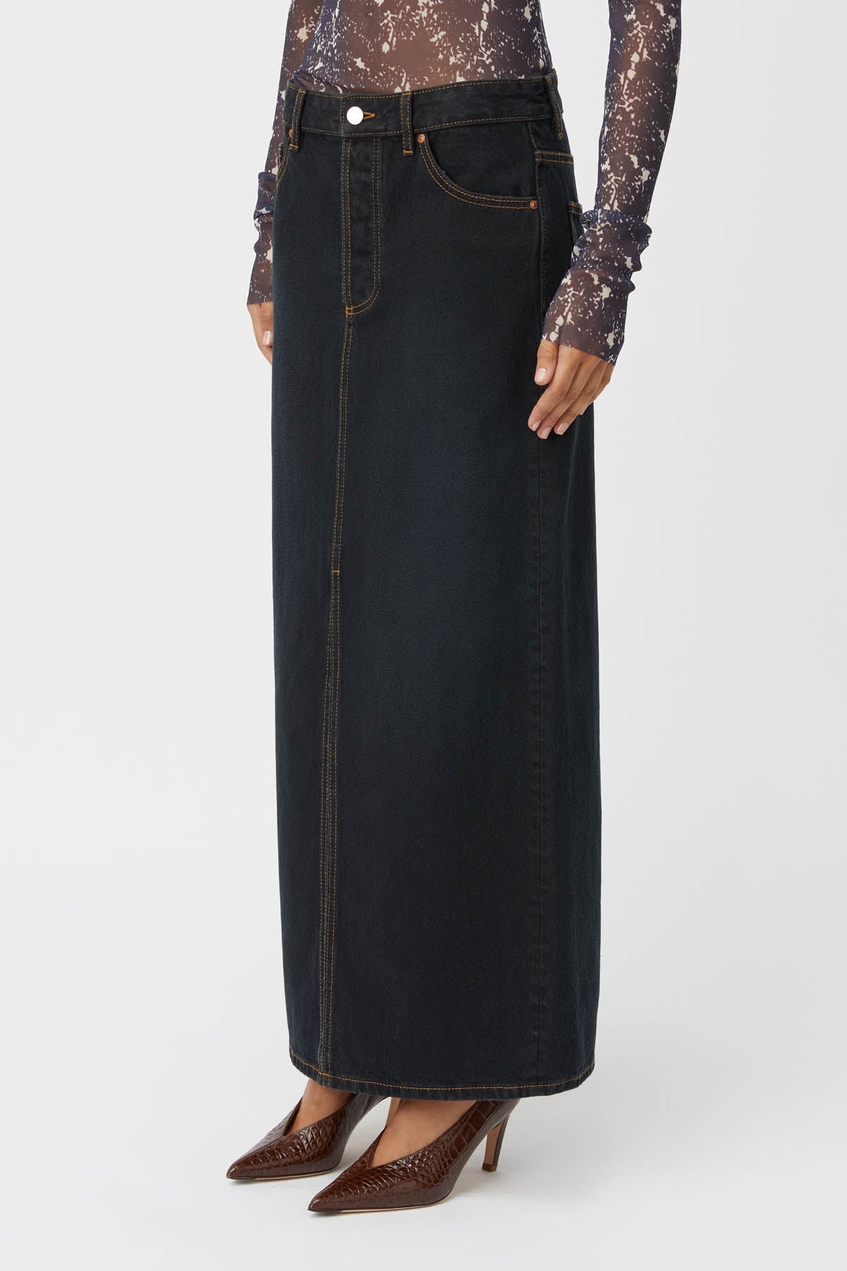 Phoebe Maxi Skirt - Inky Black