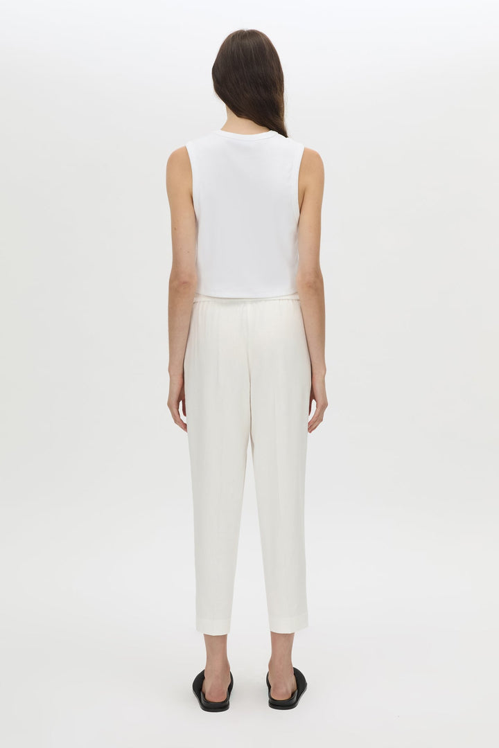 ALBA CROP RIB TANK - SOFT WHITE