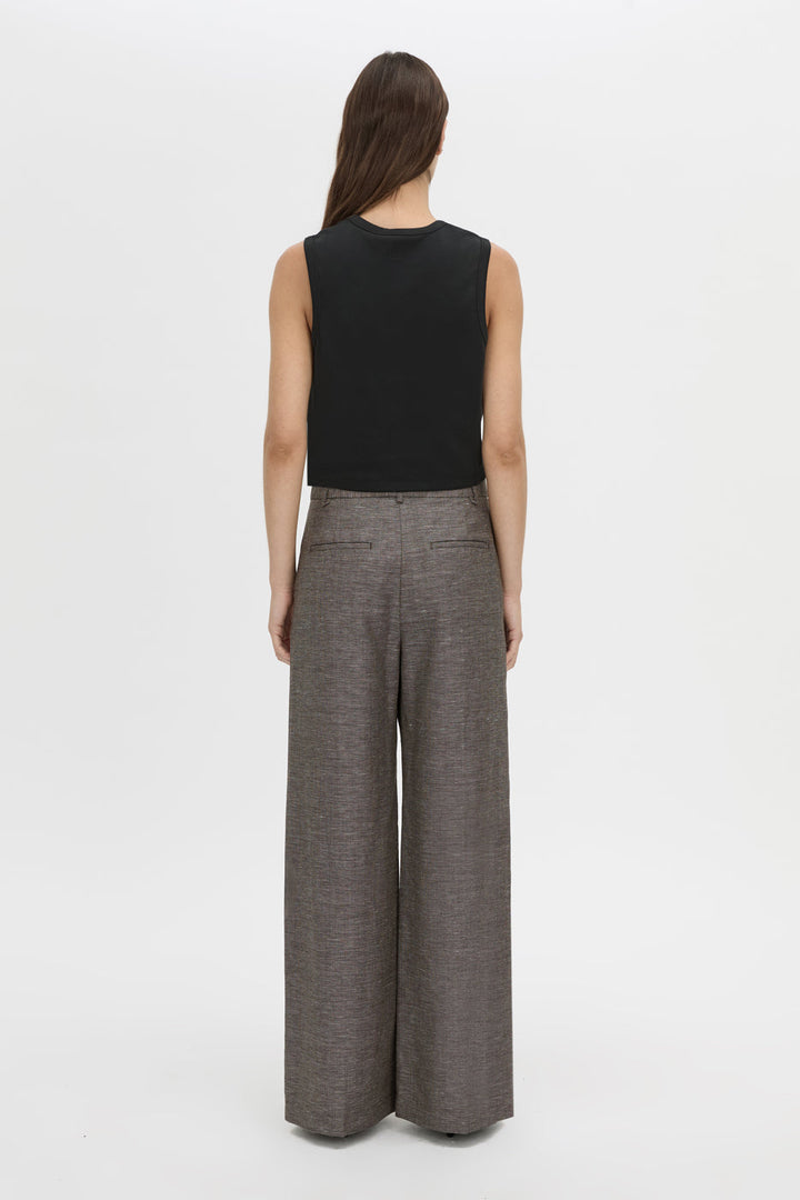 ALBA CROP RIB TANK - BLACK