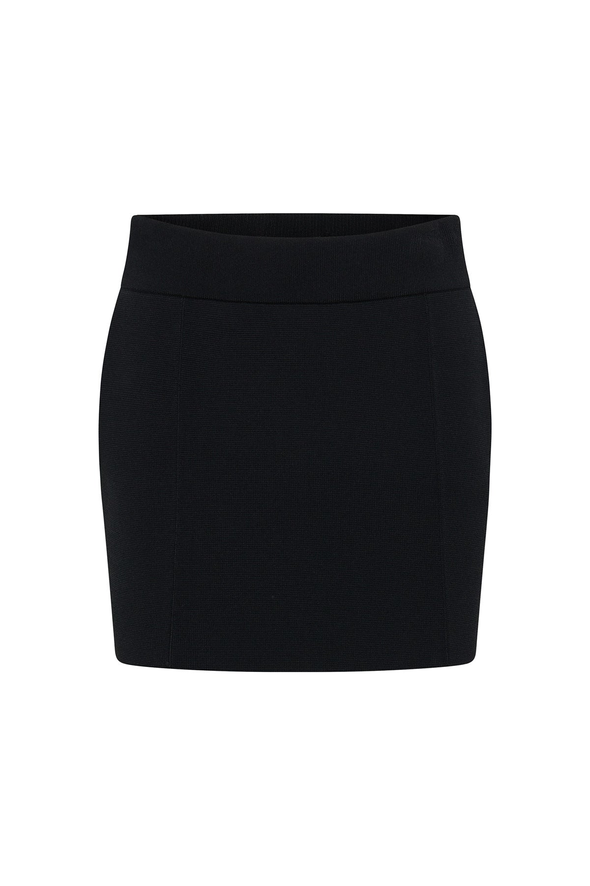 Amedeo Knit Mini Skirt - Black