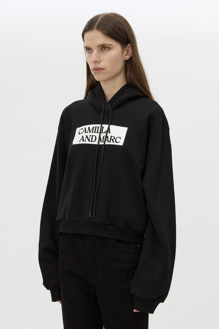CARMONT GRAPHIC HOODIE  - BLACK