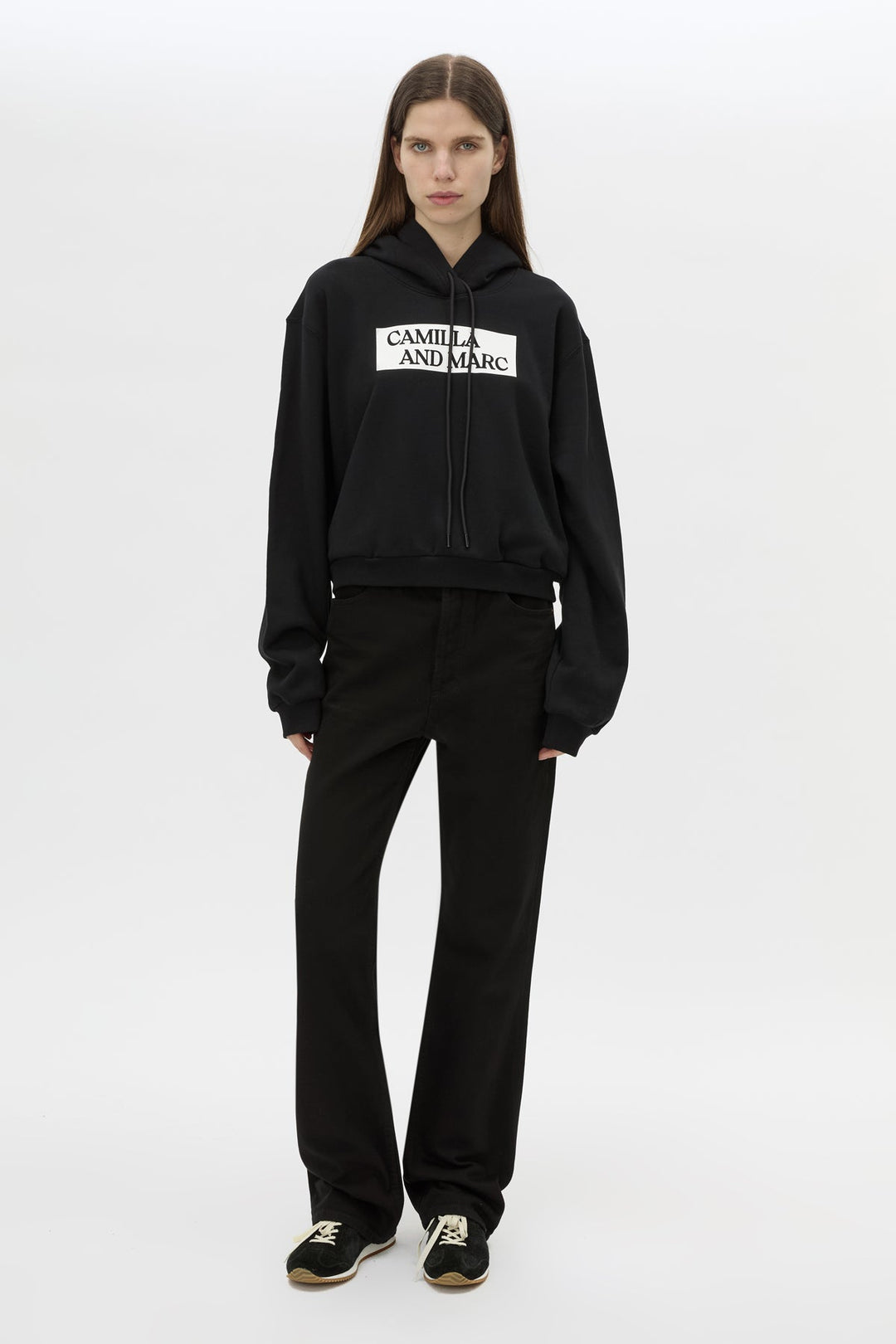 CARMONT GRAPHIC HOODIE  - BLACK