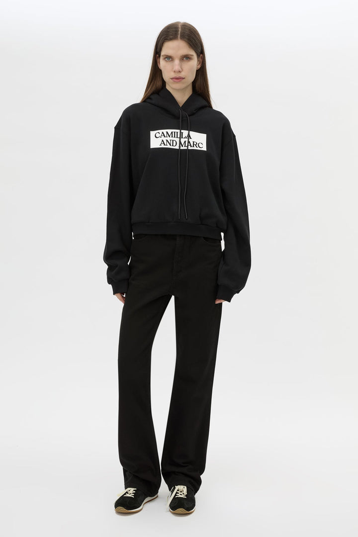 CARMONT GRAPHIC HOODIE  - BLACK